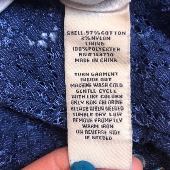 Blue and white ombre lace sundress. Size 8 - Picture 7 of 8